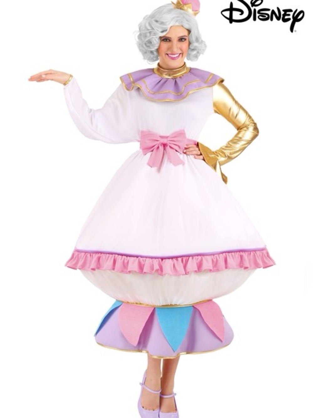 Disney White, Pink, Gold & Purple Tea Party Dress Costume